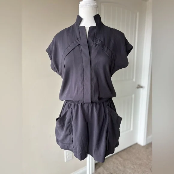 BCBGeneration Charcoal Romper - Picture 1 of 11